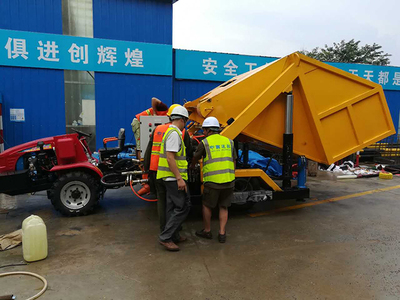 拖拉式噴漿車助力安徽池州基建，預(yù)拌混凝土應(yīng)用再添高效新選擇